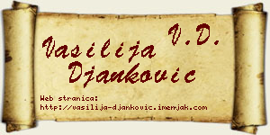 Vasilija Đanković vizit kartica